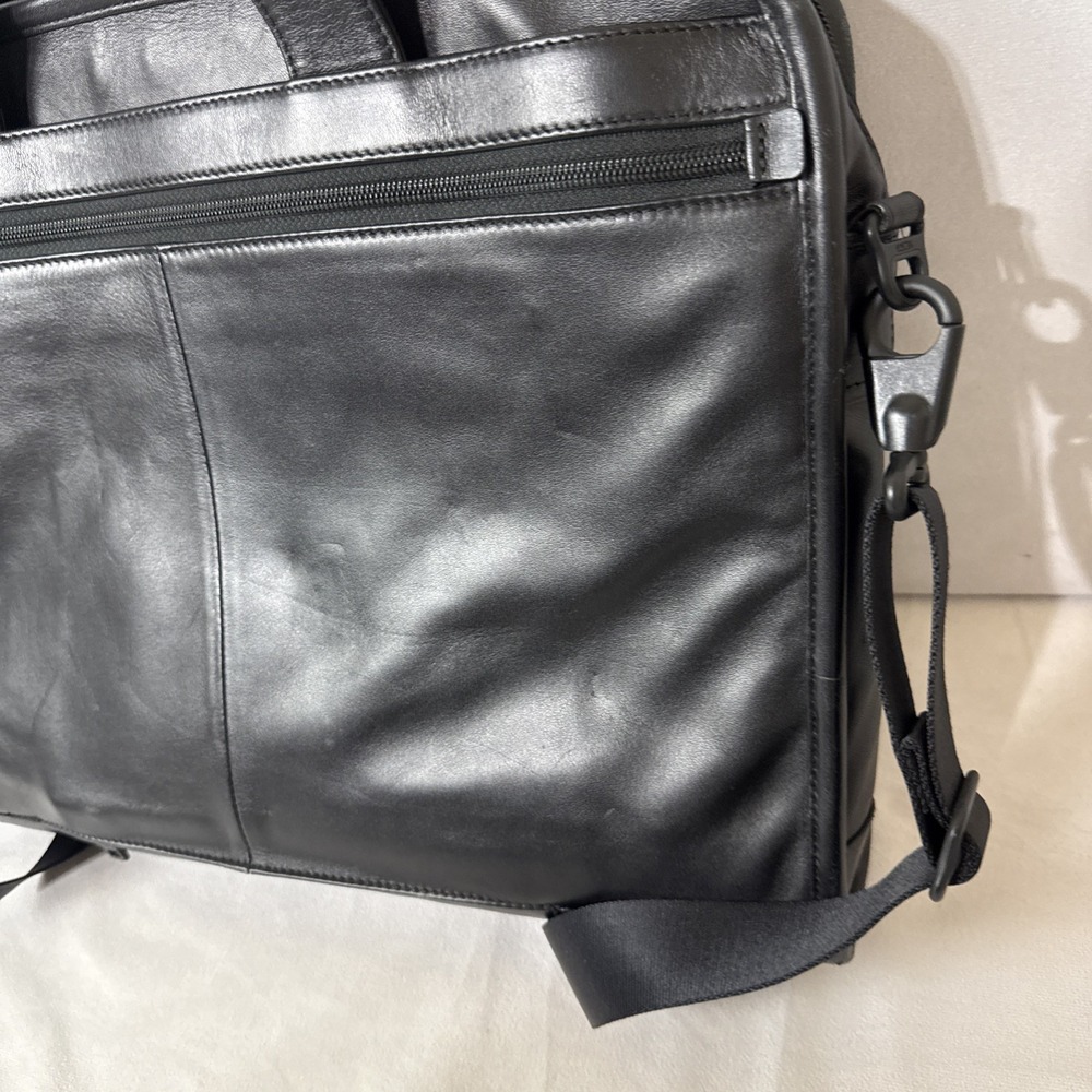 TUMI‎ Briefcase Leather Black Laptop Bag Business Travel Computer 96111DH - Picture 8 of 16